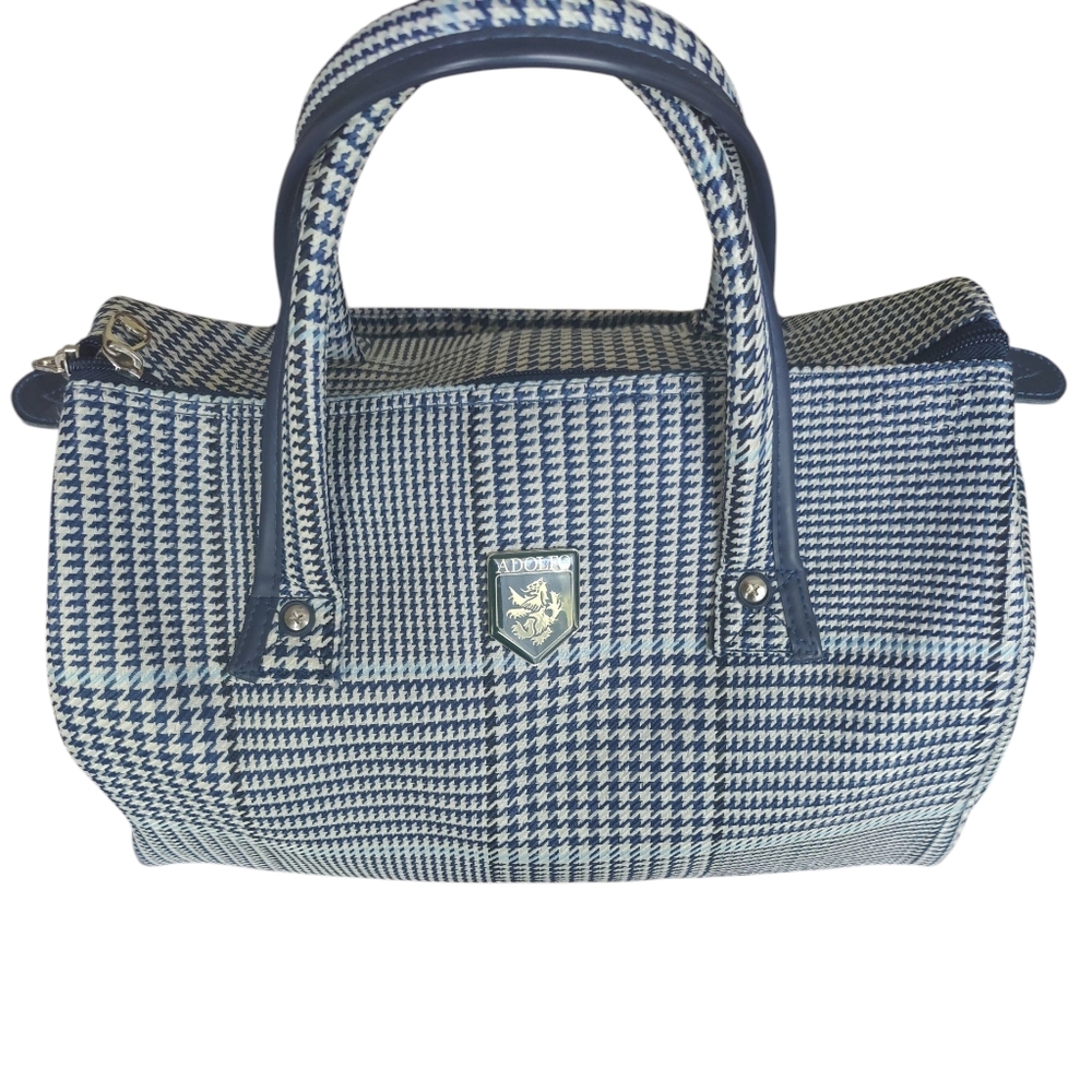Adolfo Houndstooth Patterned Large Women's Bag